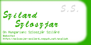 szilard szloszjar business card