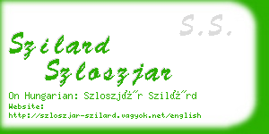 szilard szloszjar business card